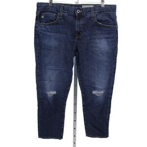 AG-ED Denim Mens Tapered Jeans Blue Button Fly Cotton Blend Size 31